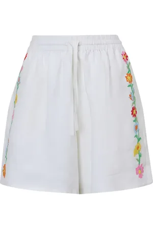 MIRA MIKATI Shorts med blomsterbrodyr