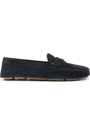 Prada Läderloafers med logotyp