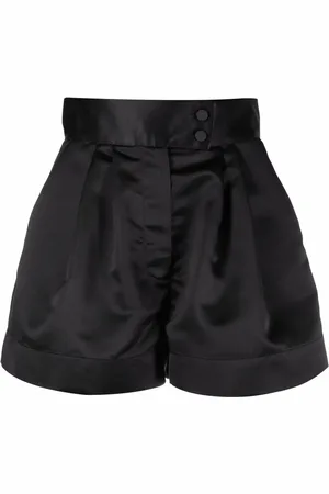 Styland Satinshorts med hög midja