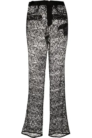 Saint Laurent Blommiga byxor med raka ben