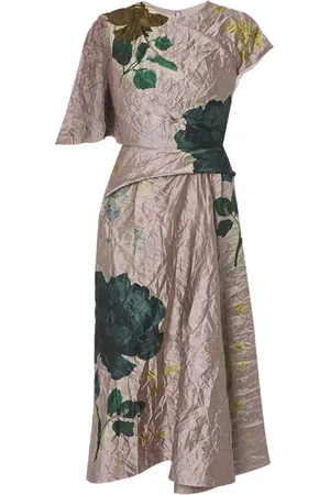 Erdem Asymmetrisk kortärmad klänning
