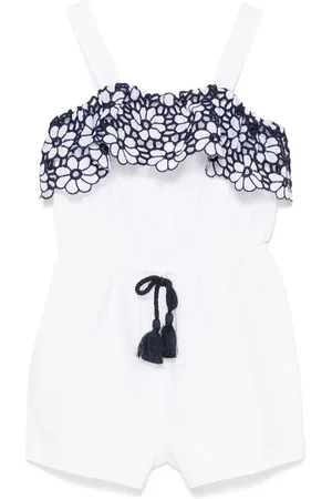 PATACHOU Playsuit med blomsterbrodyr