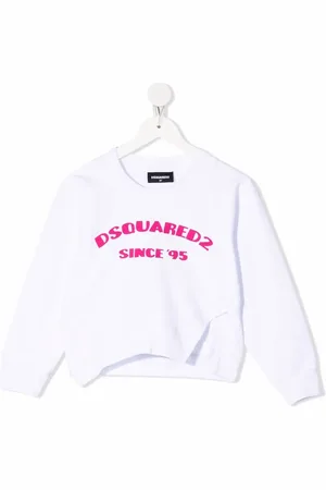 Dsquared2 Sweatshirt med delad fåll och logotyp