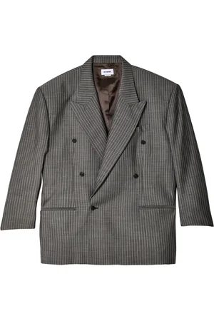 Hed Mayner Kritstrecksrandig dubbelknäppt blazer