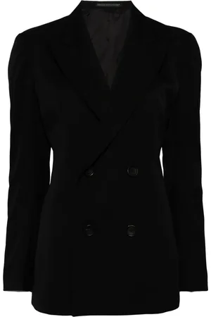 YOHJI YAMAMOTO Dubbelknäppt blazer med plisserad detalj