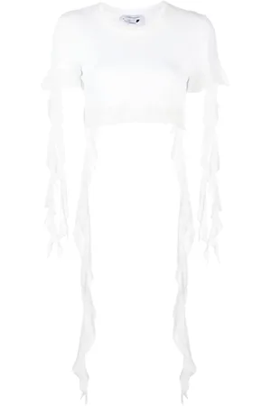 BLUMARINE Croptop med volanger