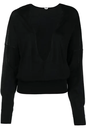 Saint Laurent Topp med djup v