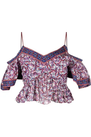 Marant Etoile Garuva blommig blus