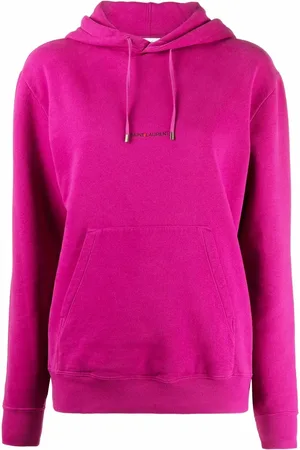 Saint Laurent Hoodie med logotyp