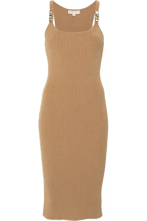 Michael Kors Ribbstickad midiklänning