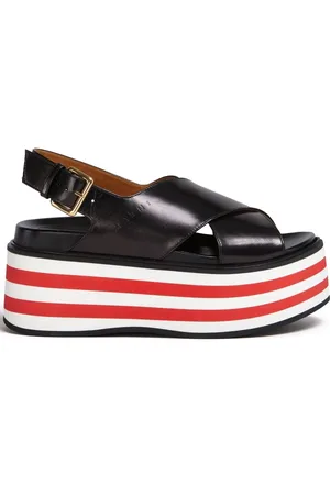 Marni Randiga sandaler med kilklack