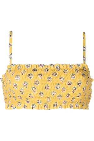 Tory Burch Smockad bikiniöverdel med blommigt tryck