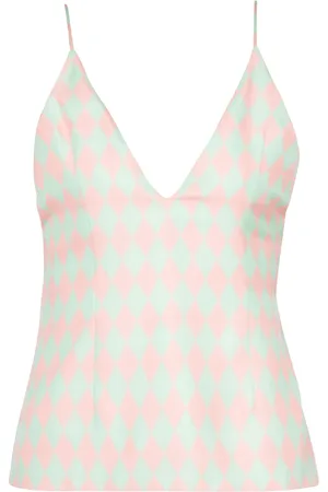 Balmain Diamantmönstrad sidenslips