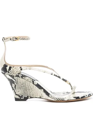 Khaite Marion ormskinnssandaler 75 mm