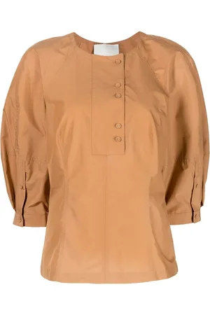 3.1 Phillip Lim Poplinblus med puffärm
