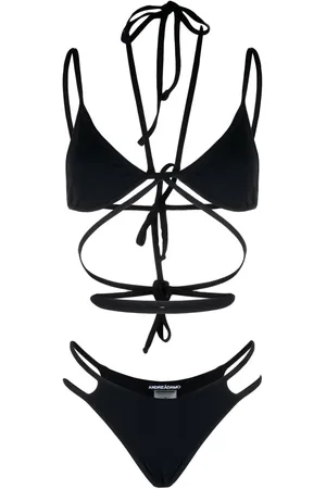 ANDREADAMO Ribbad bikini med knytning