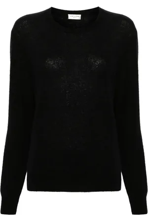 Saint Laurent Kashmirtröja med rundad hals