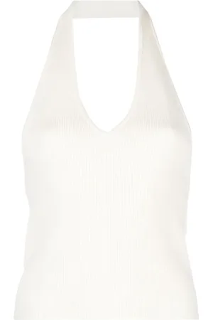 Reformation Carol ribbat linne med halterneck