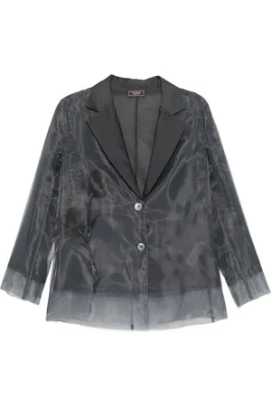 PESERICO SIGN Enkelknäppt blazer i organza