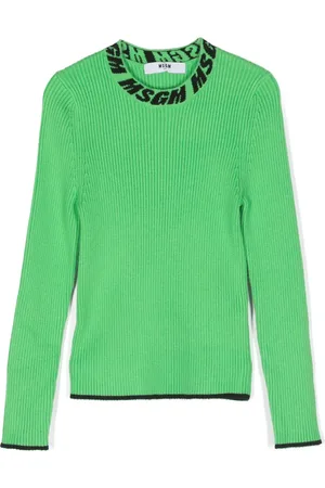 Msgm Intarsiastickad tröja med logotyp