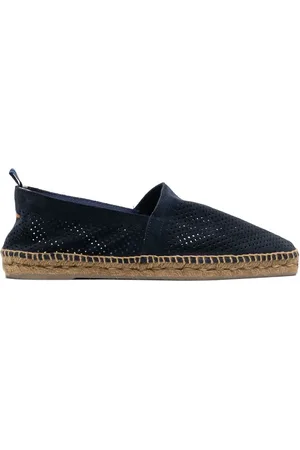 Castaner Perforerade espadrillos i läder