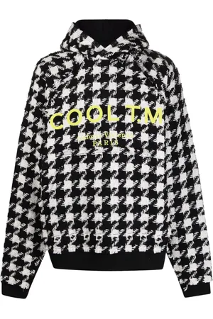 COOL T.M Hundtandsmönstrad hoodie