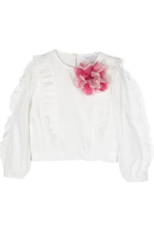 MONNALISA Volangblus med blomapplikation