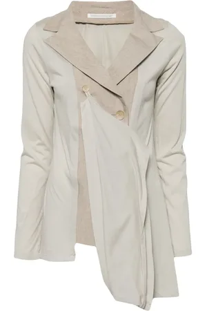 YOHJI YAMAMOTO Asymmetrisk blazer med trubbiga slag
