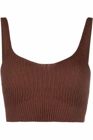 AERON Joan ribbstickad croptop