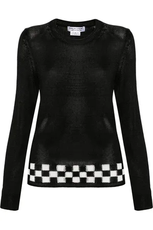 Comme des Garçons Tröja med rutig detalj