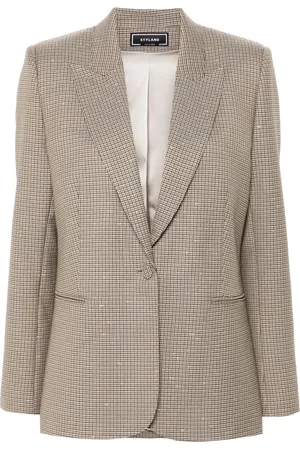 Styland Hundtandsmönstrad blazer