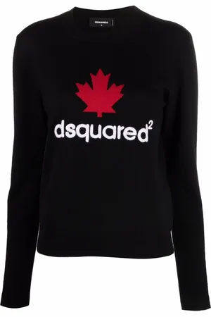 Dsquared2 Stickad tröja med lönnlöv