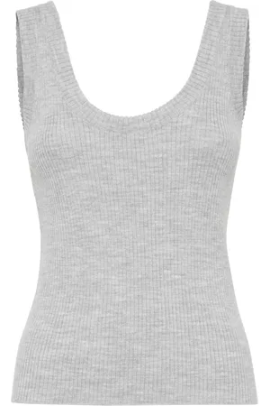 Brunello Cucinelli Ribbstickad topp
