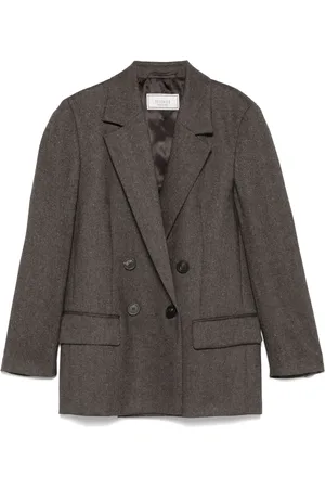 PESERICO SIGN Fiskbensmönstrad blazer
