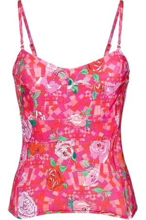 AMIR SLAMA Floral print bikini top