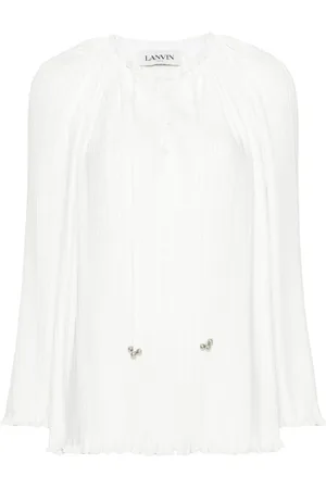 Lanvin Plisserad blus med dragkedja