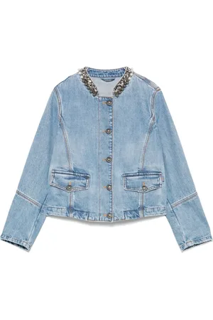 ERMANNO SCERVINO Strassprydd jeansjacka