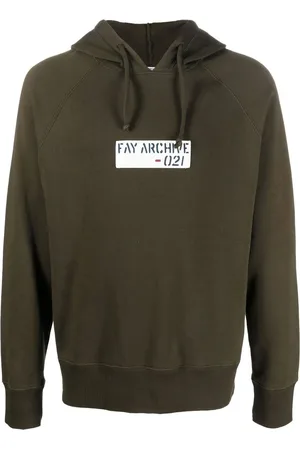 FAY Hoodie med logotyp