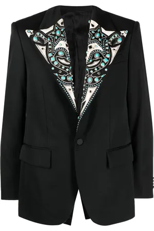 Roberto Cavalli Utsmyckad enkelknäppt blazer