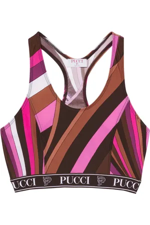 Puccini Croptop med abstrakt tryck