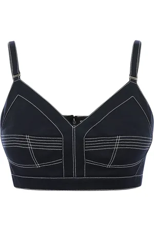 Alexander McQueen Croptop med kontrastsöm