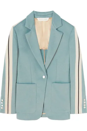 Palm Angels Enkelknäppt blazer med sidorand