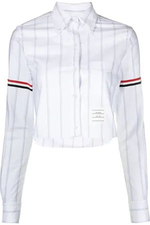 Thom Browne Kort randig skjorta
