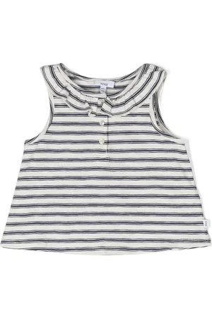 KNOT Randig ärmlös blus