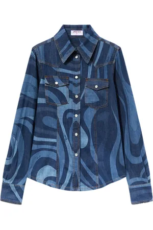 Puccini Jeansskjorta med tryck