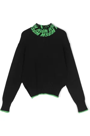 Msgm Intarsiastickad tröja med logotyp