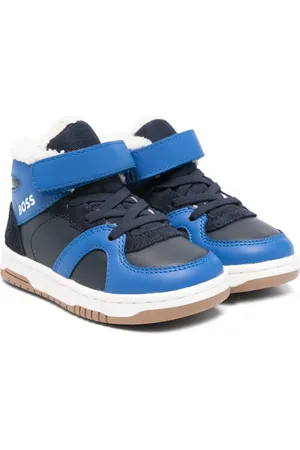 HUGO BOSS Sneakers med fuskpälskant