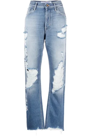 Jacob Cohen Jeans med sliten effekt