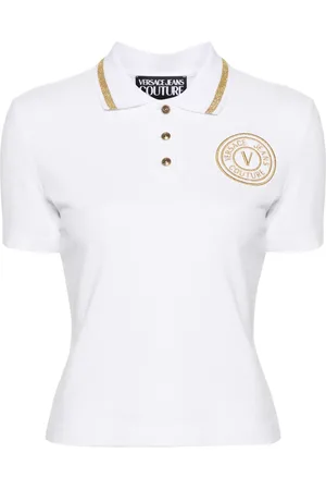 VERSACE Pikétröja med broderad logotyp