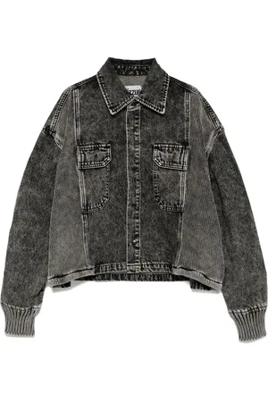 Izzue Jeansjacka med stickad panel